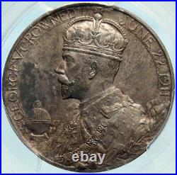 1911 Great Britain Coronation large silver Medal George V Queen Mary