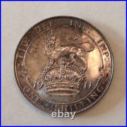 - 1911 Great Britain Proof One Shilling George V Only issue 6,007 Minted