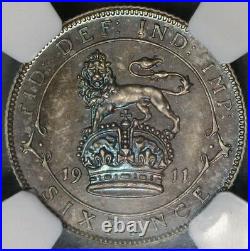 1911 NGC PF 66 Great Britain 6 pence George V Proof Silver Coin (18082606C)