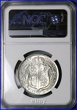 1916 NGC MS 63 1/2 Crown George V Great Britain Sterling Silver Coin (23071702C)