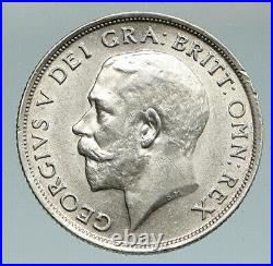 1916 United Kingdom UK Great Britain GEORGE V Lion Silver Shilling Coin i91488