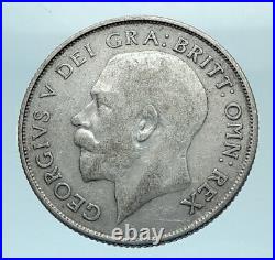 1925 Great Britain UK United Kingdom SILVER SHILLING Coin King George V i78153