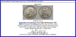 1928 Great Britain UK United Kingdom King George V SILVER SHILLING Coin i92926