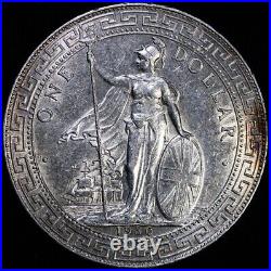 1930-B Silver $1 Great Britain Trade Dollar UNC DETAIL CLEANED