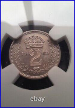1935 Great Britain George V Silver Maundy Two pence 2p NGC MS 66