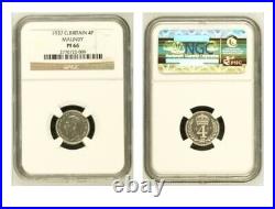 1937 Great Britain 3p MAUNDY Silver Proof Slabbed By NGC PF 66