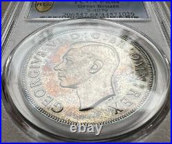 1937 Great Britain King George VI Silver Proof Crown Coin PCGS PR64 Nice Toned
