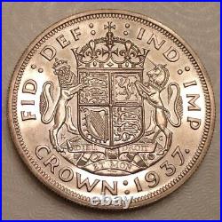 - 1937 Great Britain Silver One Crown George VI Choice Proof