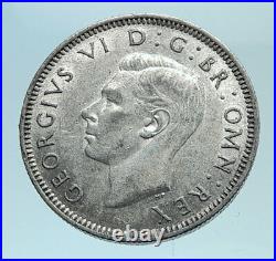 1942 Great Britain UK United Kingdom SILVER SHILLING Coin King George VI i78305