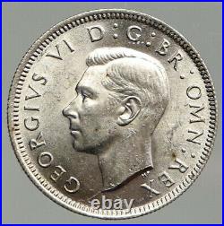 1943 Great Britain UK United Kingdom SILVER SHILLING Coin King George VI i92535