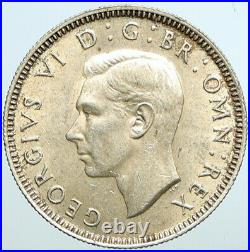 1944 Great Britain UK United Kingdom SILVER SHILLING Coin King George VI i101627
