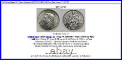 1944 Great Britain UK United Kingdom SILVER SHILLING Coin King George VI i93759