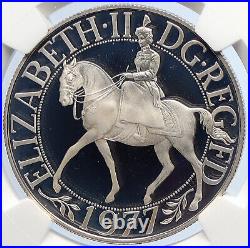 1977 GREAT BRITAIN United Kingdom Elizabeth II SILVER 25 Pence Coin NGC i105651