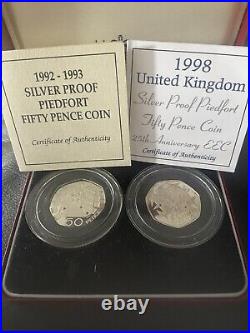 1992 / 1993 EEC Presidency & 1998 EEC Silver Piedfort Set