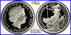 1998 Great Britain Britannia Silver Proof £2 Two Pound 1oz PCGS PR67DCAM