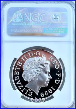 1999 Silver £5 Proof Millennium NGC PF69 Cameo Great Britain