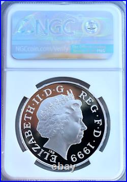 1999 Silver £5 Proof Millennium NGC PF69 Great Britain