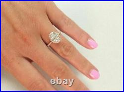 1.25 Ct Oval Brilliant Cut Diamond Wedding Ring Sterling Silver