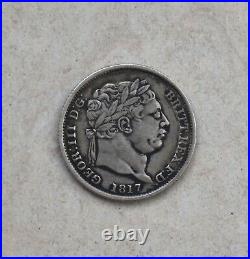 1 Shilling Schilling 1817 UK Great Britain George III KM# 666.925 Silver Silver
