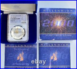 2000 Silver Gilt £5 Proof Millennium NGC PF70 Great Britain