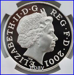 2001 Silver £5 Victoria 100th Proof NGC PF69 Great Britain Five Pound