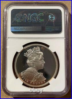 2002 GREAT BRITAIN Golden Jubilee £5 NGC PF 68 UC OBC Only 51 Higher Grades