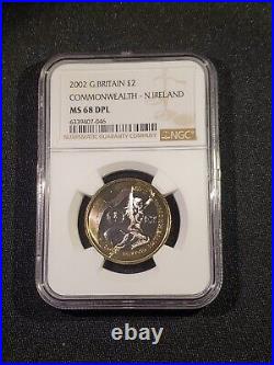 2002 Great Britain Commonwealth Games 2 Pound Coin North Ireland NGC MS 68 DPL