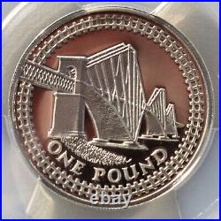 2004 £1 One Pound Silver Proof Forth Bridge PCGS PR70 DCAM Great Britain Top Pop