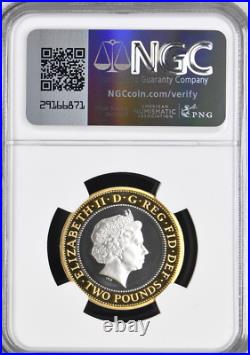 2011 Silver Gilt £2 King James Bible NGC PF69 Proof Great Britain