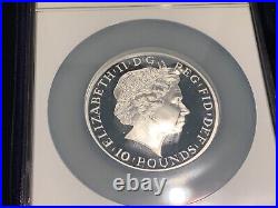 2013 GREAT BRITAIN 10 POUNDS BRITANNIA 5oz PROOF NGC PF 70 FIRST RELEASES b15.3