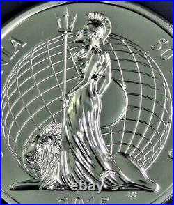 2015 Great Britain Britannia & Lion 1 oz. 999 silver coin with presentation card