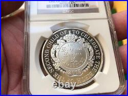 2015 Great Britain Silver 5 Pounds Duke & Duchess of Cambridge NGC Gem Proof