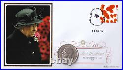 2015 Great Britain The Remembrance Day King George V Silver Crown Coin Cover