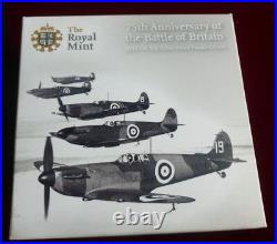 2015 Royal Mint Battle of Britain 75th Silver Proof PIEDFORT 50p Coin Box CoA