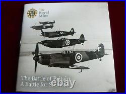 2015 Royal Mint Battle of Britain 75th Silver Proof PIEDFORT 50p Coin Box CoA