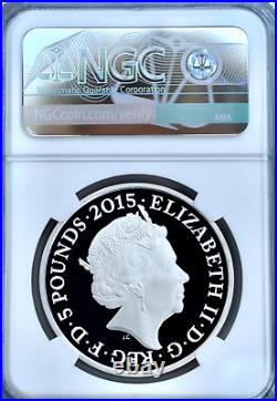 2015 Silver £5 Proof Albert Ball WWI Centenary NGC PF70 Great Britain
