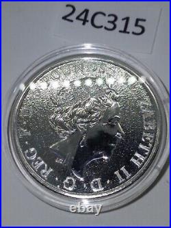 2016 Great Britain 2 ounc. 9999 Silver Queen's Beasts Lion of England 24C315 bb7