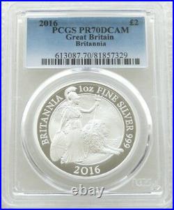 2016 Great Britain Britannia £2 Two Pound Silver Proof 1oz Coin PCGS PR70 DCAM