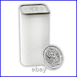 2016 Great Britain Bu Roll 10 X 2 Oz Silver Queen's Beasts Lion England