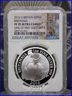 2016 Great Britain UK 1oz Silver BRITANNIA NGC PF70 Ultra Cameo #234JP ECC&C