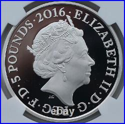 2016 Silver £5 Proof Battle Jutland WWI Centenary NGC PF68 Great Britain