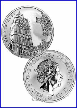 2017 Great Britain 1oz Silver Landmarks Big Ben 2-Coin Set Reverse Proof & Proof