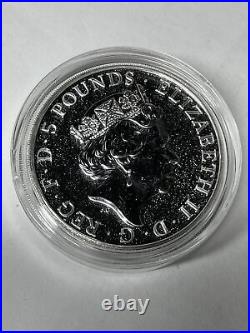 2017 Great Britain 2 oz Silver Queen's Beast Griffin £5 Coin In AirTite Capsule