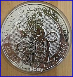2017 Great Britain Queen's Beast Lion 10 oz Silver BU First Coin in series Nice