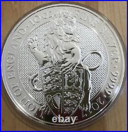 2017 Great Britain Queen's Beast Lion 10 oz Silver BU First Coin in series Nice