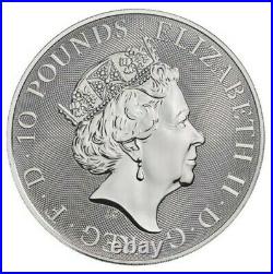 2018 10 Oz Silver £10 Great Britain Queen's Beast RED DRAGON OF WALES BU Coin