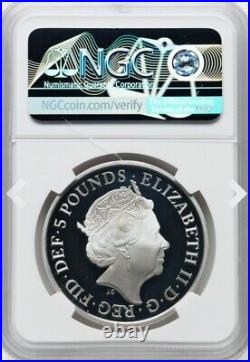 2018 Great Britain Queen Elizabeth II Sapphire Coronation, SILVER PROOF NGC PF69