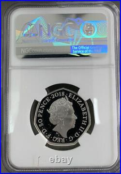 2018 NGC Graded PF69 UC Silver Proof 50p coin The Tailor of Gloucester