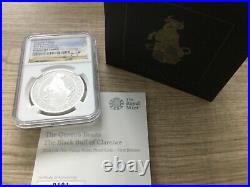 2018 Queens Beast Black Bull Of Clarence 1oz Silver Proof £2 NGC PF69 COA