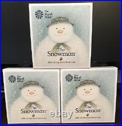 2018 Snowman and James 50p Coins Coloured Silver Proof Royal Mint with COA